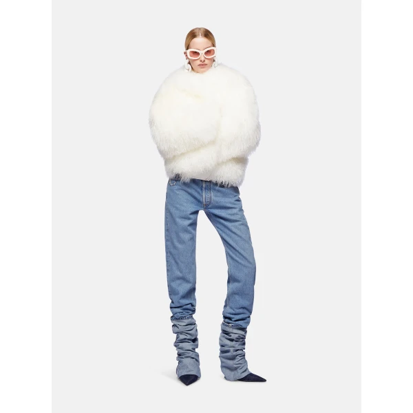 The Attico White Short Coat - The Attico Coats - Designed by Gilda Ambrosio & Giorgia Tordini - Shop at Luxury Shoes 