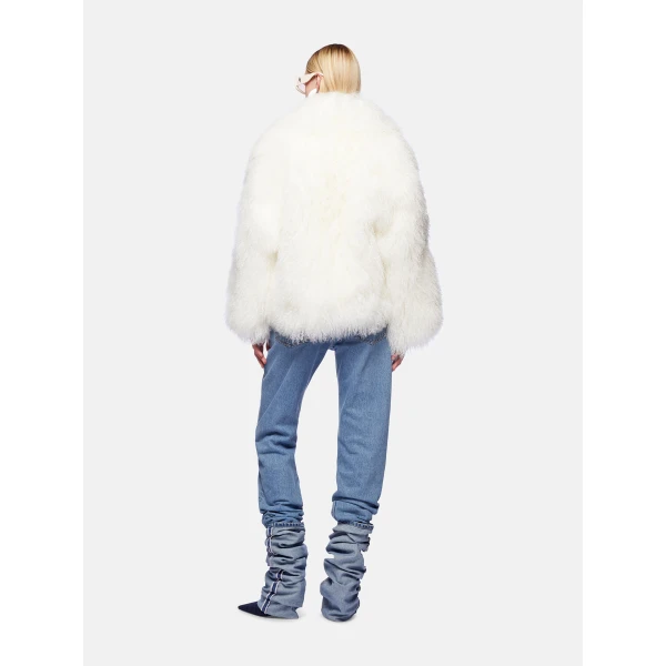 The Attico White Short Coat - The Attico Coats - Designed by Gilda Ambrosio & Giorgia Tordini - Shop at Luxury Shoes 
