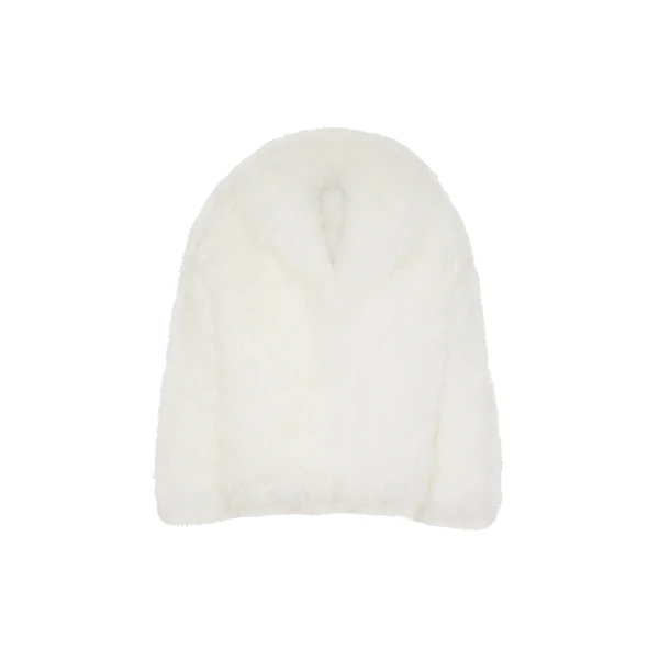 The Attico White Short Coat - The Attico Coats - Designed by Gilda Ambrosio & Giorgia Tordini - Shop at Luxury Shoes 