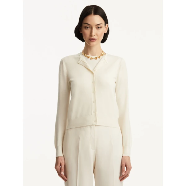 Oscar de la Renta Wool-Blend Cardigan - Oscar de la Renta Knitwear - American Couture - Shop at Luxury Shoes 