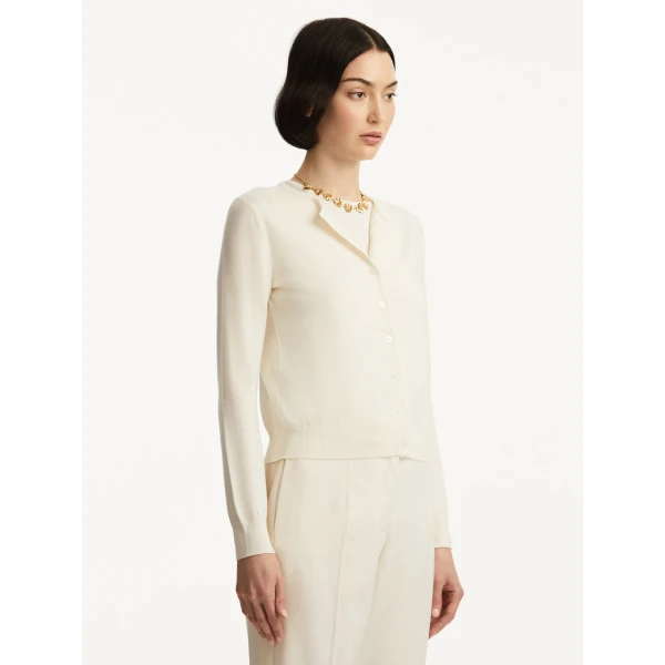Oscar de la Renta Wool-Blend Cardigan - Oscar de la Renta Knitwear - American Couture - Shop at Luxury Shoes 