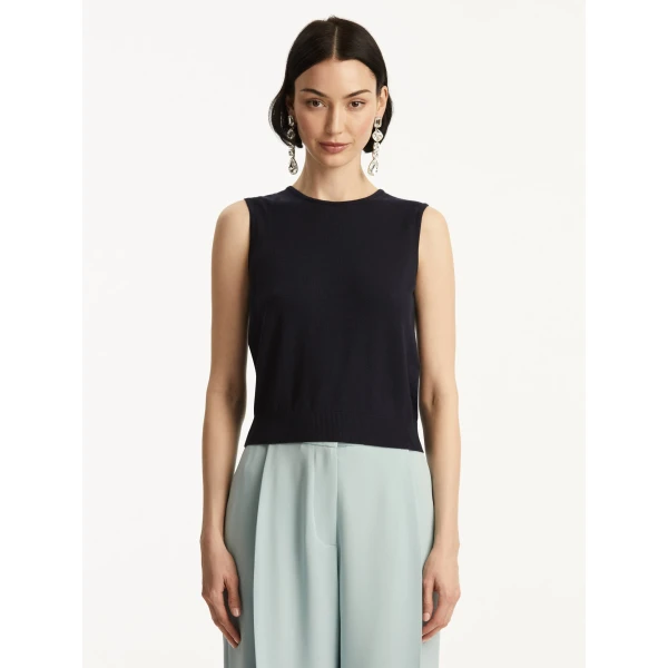 Oscar de la Renta Wool-Blend Tank - Oscar de la Renta Tops - American Couture - Shop at Luxury Shoes 