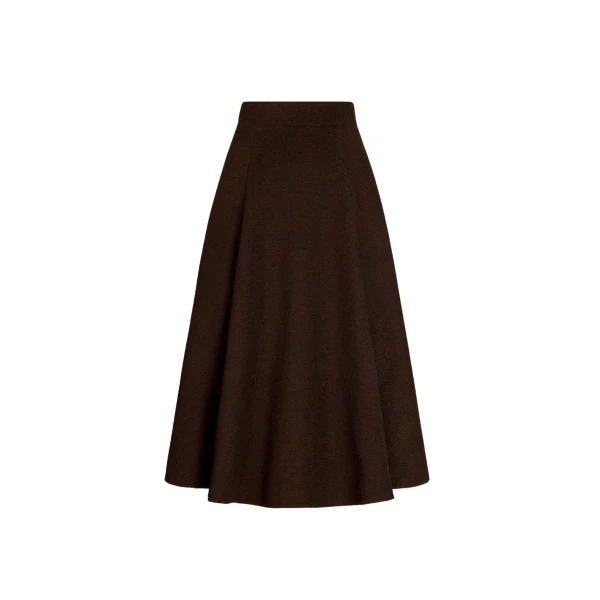 Oscar de la Renta Wool Tweed Pleated Skirt - Oscar de la Renta Skirts - American Couture - Shop at Luxury Shoes 