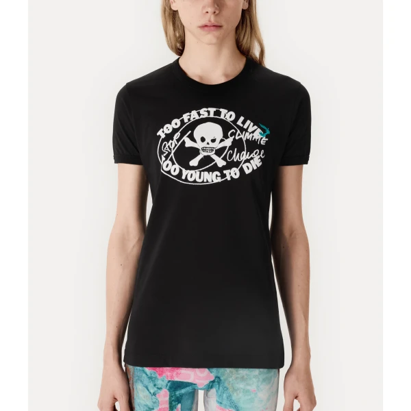 Vivienne Westwood Worlds End Classic T-Shirt - Vivienne Westwood Tops - Punk Luxury - Shop at Luxury Shoes 
