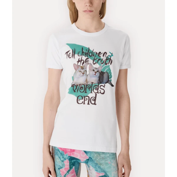 Vivienne Westwood Worlds End Classic Truth T-shirt - Vivienne Westwood Tops - Punk Luxury - Shop at Luxury Shoes 