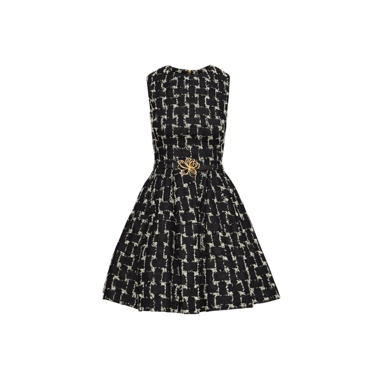 Oscar de la Renta Woven Denim Jacquard Mini Dress - Oscar de la Renta Dresses - American Couture - Shop at Luxury Shoes 