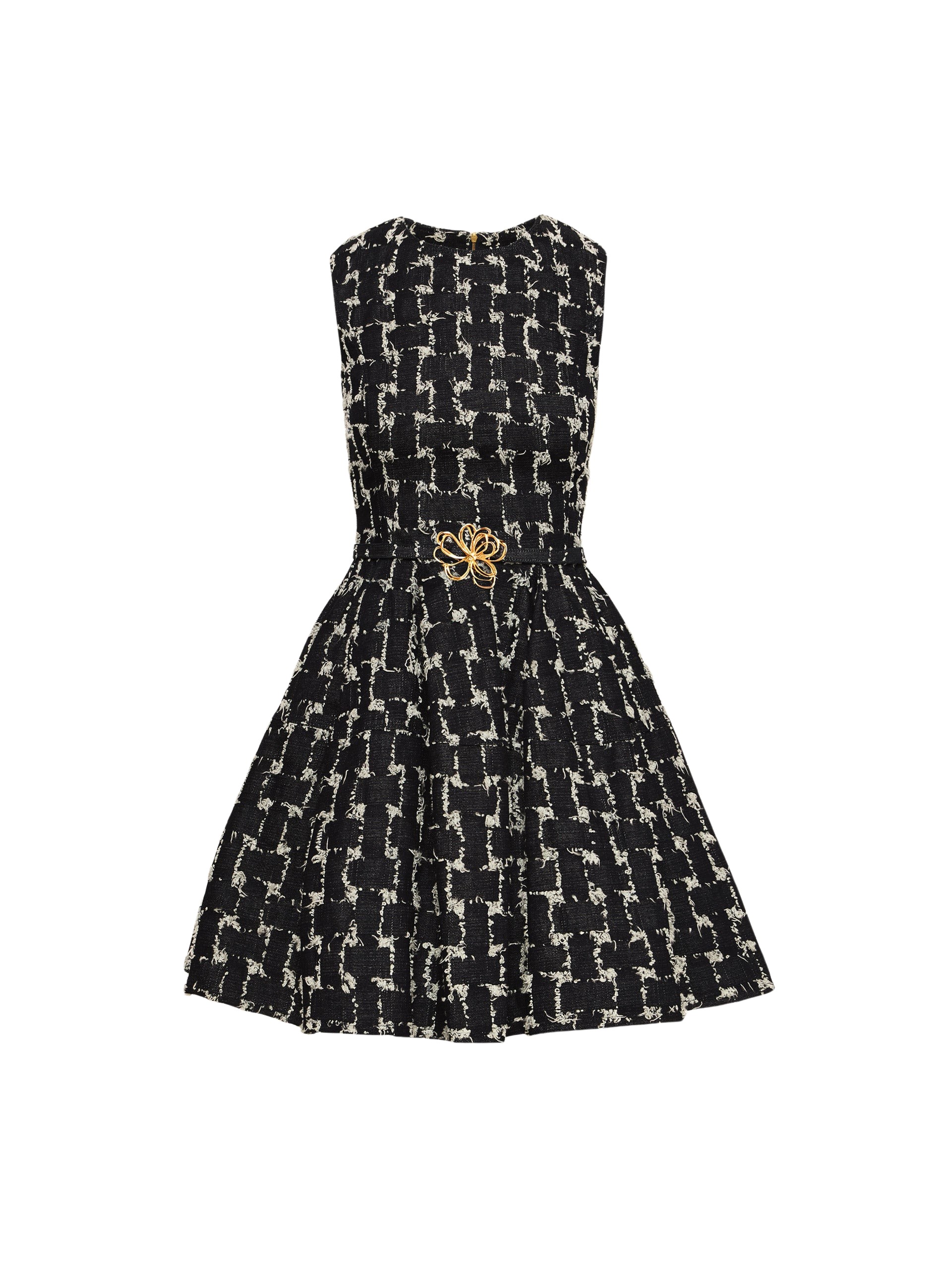 Oscar de la Renta Woven Denim Jacquard Mini Dress - Oscar de la Renta Dresses - American Couture - Shop at Luxury Shoes 