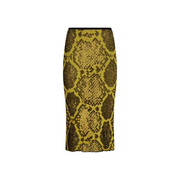 The Attico Yellow And Black Midi Skirt - The Attico Skirts - Designed by Gilda Ambrosio & Giorgia Tordini - Shop at Luxury Shoes 