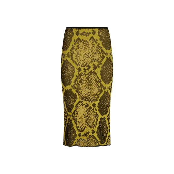 The Attico Yellow And Black Midi Skirt - The Attico Skirts - Designed by Gilda Ambrosio & Giorgia Tordini - Shop at Luxury Shoes 