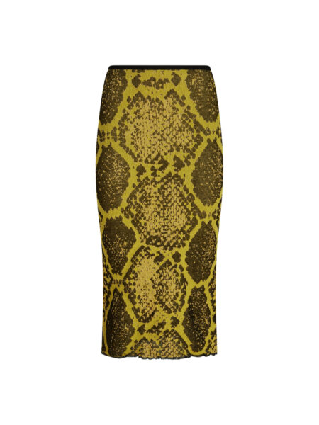 The Attico Yellow And Black Midi Skirt - The Attico Skirts - Designed by Gilda Ambrosio & Giorgia Tordini - Shop at Luxury Shoes 