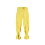 The Attico Yellow Long Pant - The Attico Pants - Designed by Gilda Ambrosio & Giorgia Tordini - Shop at Luxury Shoes 