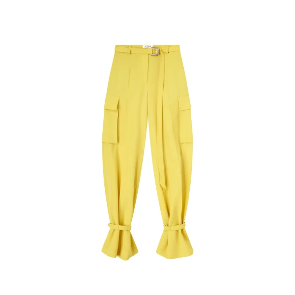 The Attico Yellow Long Pant - The Attico Pants - Designed by Gilda Ambrosio & Giorgia Tordini - Shop at Luxury Shoes 