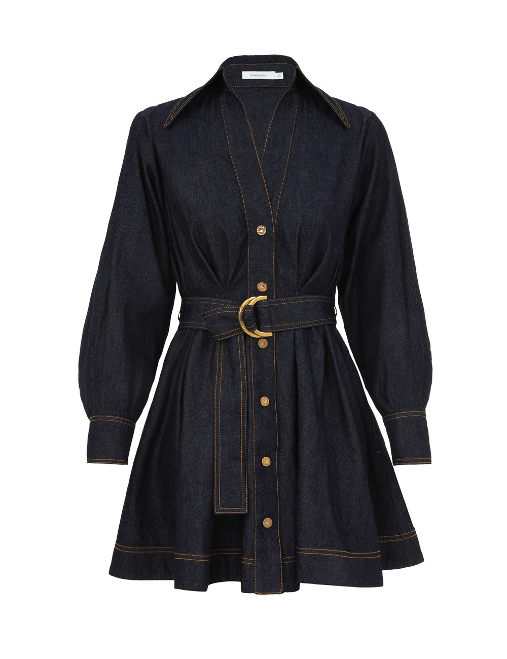 Zimmermann Denim Mini Shirt Dress