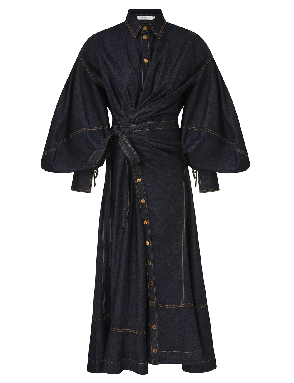 Zimmermann Denim Wrap Maxi Dress | Ready to Wear 2025 Collection Luxury Shoes Elevate your elegance in this Zimmermann Dresses from the 2025 resort wear edit