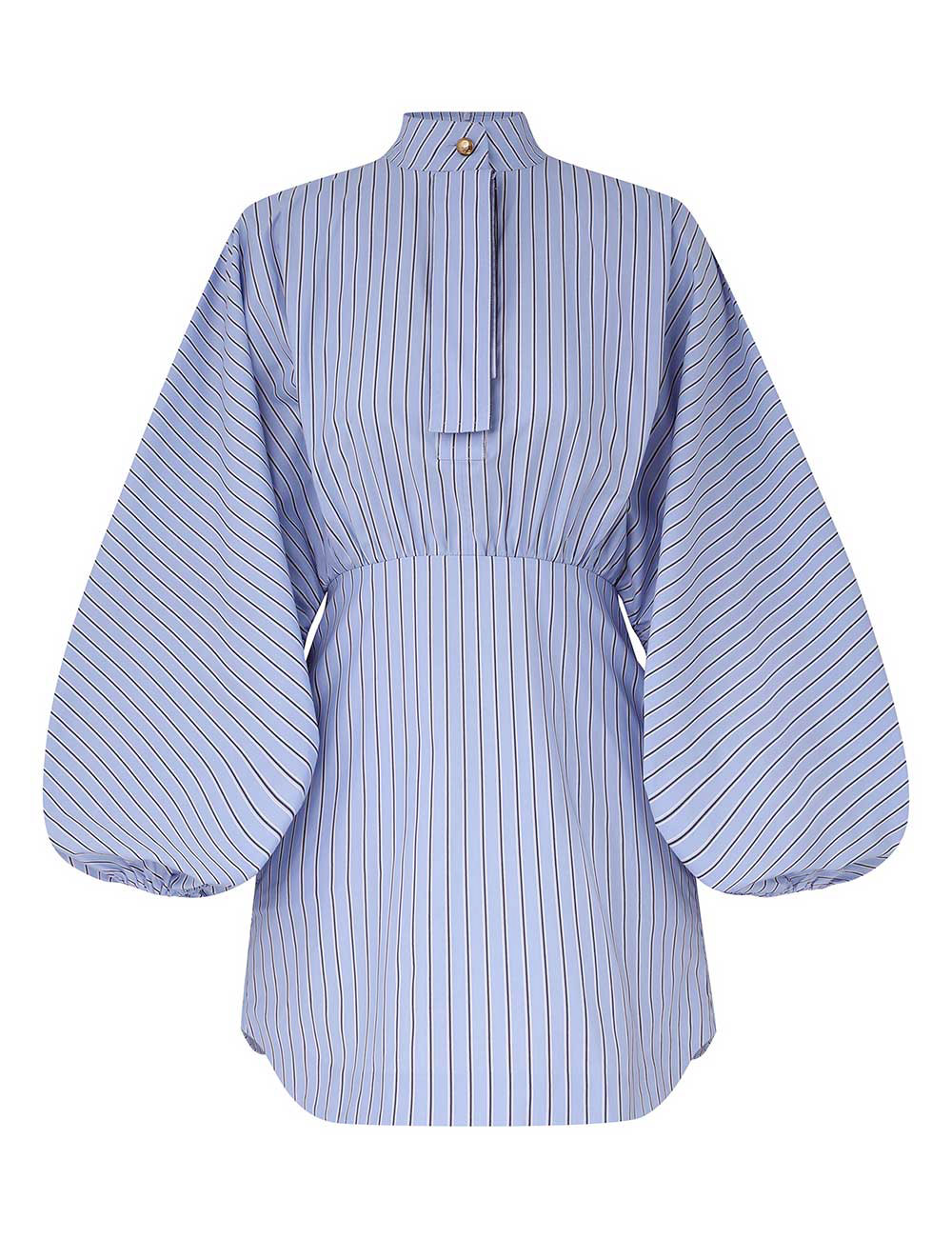 Zimmermann Drawstring Stripe Mini Dress