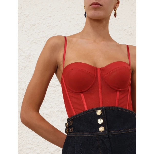 Elevate your elegance in this Zimmermann Bodysuit   from the 2025 resort wear edit