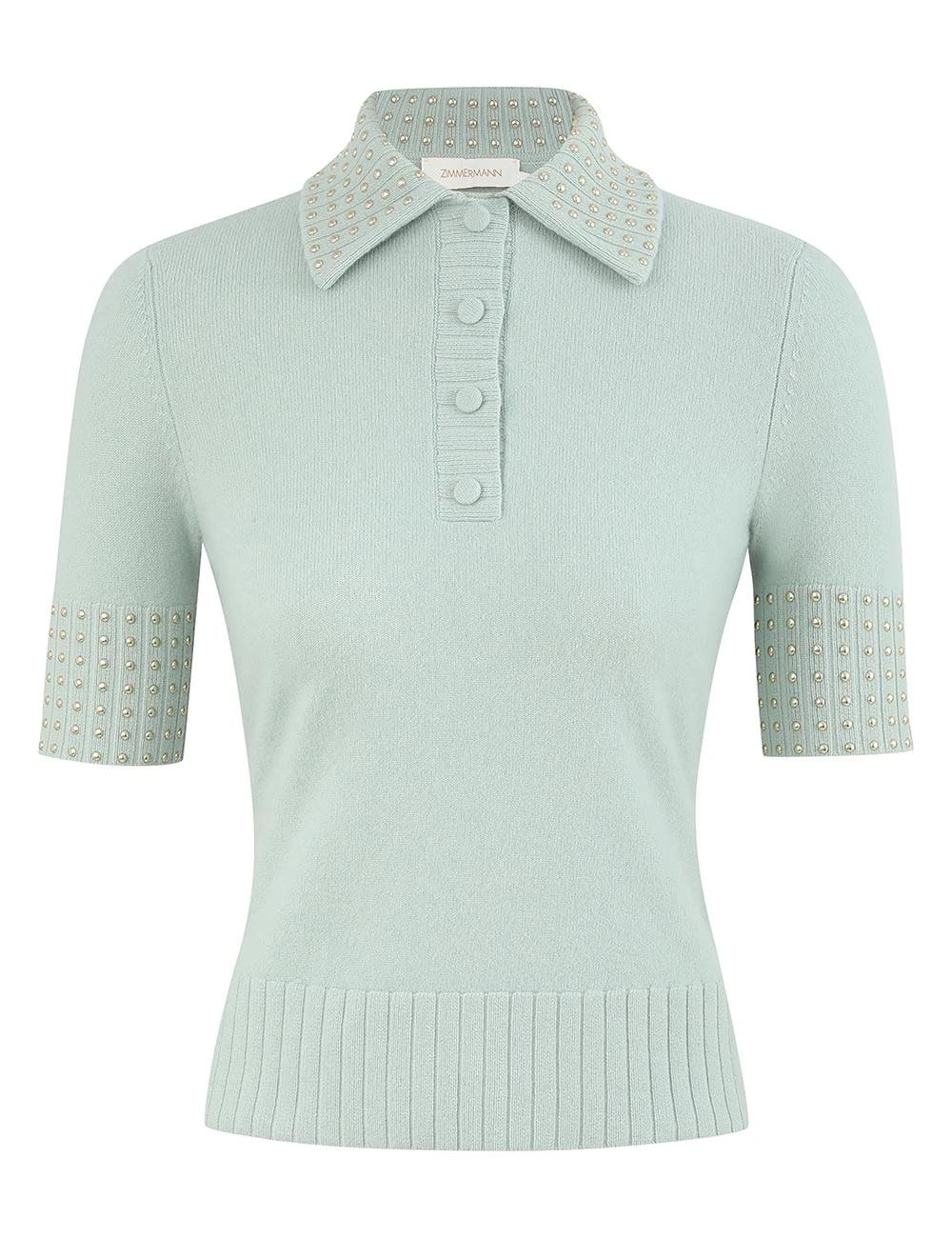 Zimmermann Rebellion Embellished Polo | Ready to Wear 2025 Collection Luxury Shoes Elevate your elegance in this Zimmermann Tops from the 2025 resort wear edit