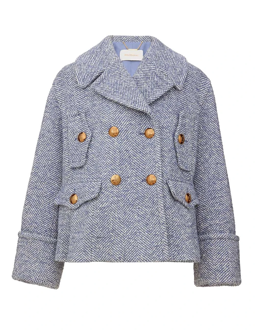 Zimmermann Rebellion Herringbone Peacoat | Ready to Wear 2025 Collection Luxury Shoes Elevate your elegance in this Zimmermann Coats from the 2025 resort wear edit