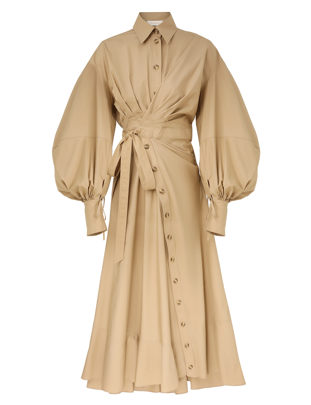 Zimmermann Rebellion Poplin Midi Dress