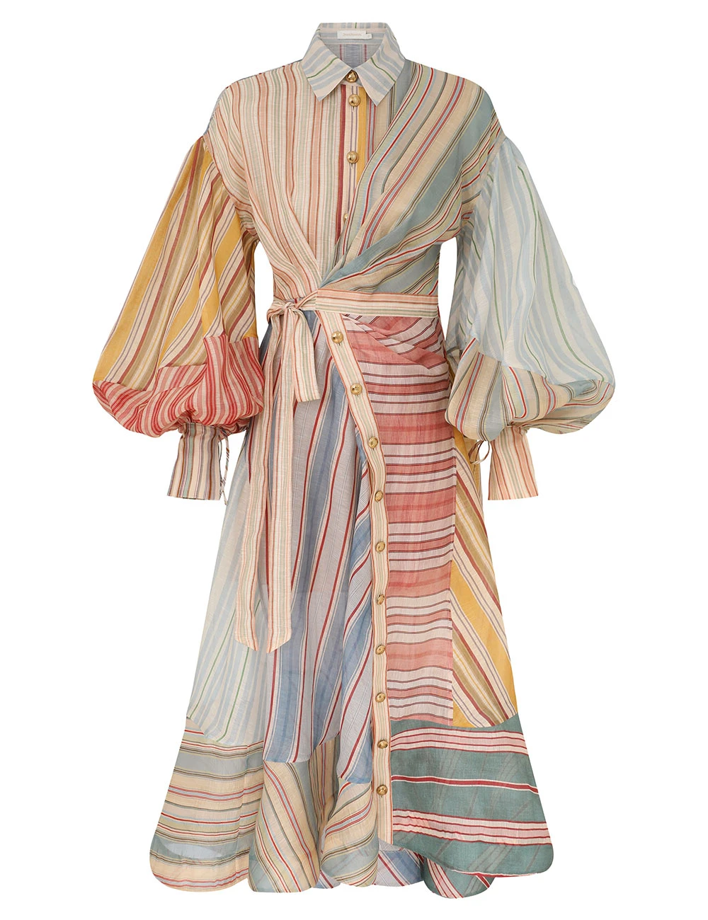 Zimmermann Rebellion Striped Midi Dress | Ready to Wear 2025 Collection Luxury Shoes Elevate your elegance in this Zimmermann Dresses from the 2025 resort wear edit