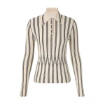 Zimmermann Rebellion Striped Polo | Ready to Wear 2025 Collection Luxury Shoes Elevate your elegance in this Zimmermann Tops from the 2025 resort wear edit