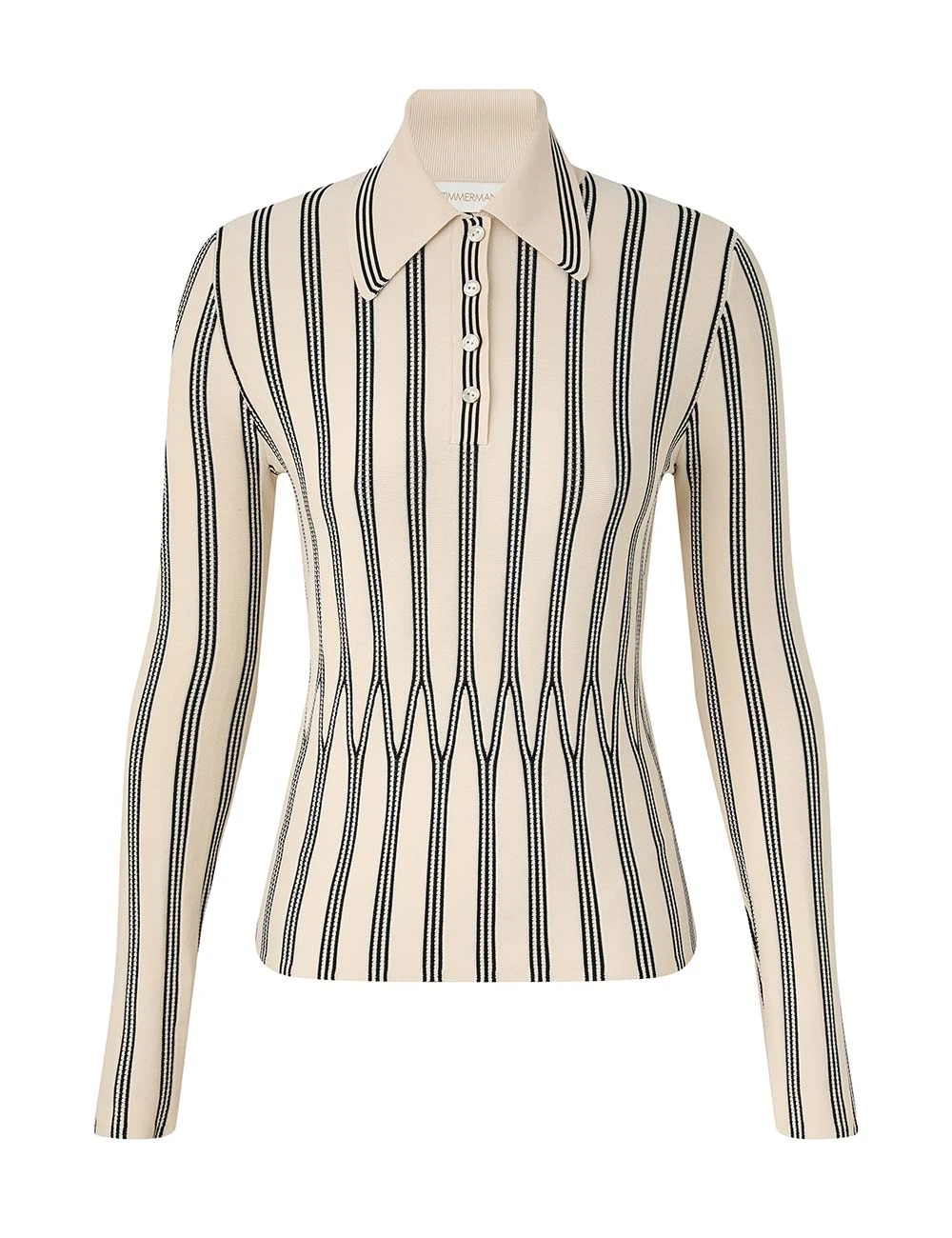 Zimmermann Rebellion Striped Polo | Ready to Wear 2025 Collection Luxury Shoes Elevate your elegance in this Zimmermann Tops from the 2025 resort wear edit