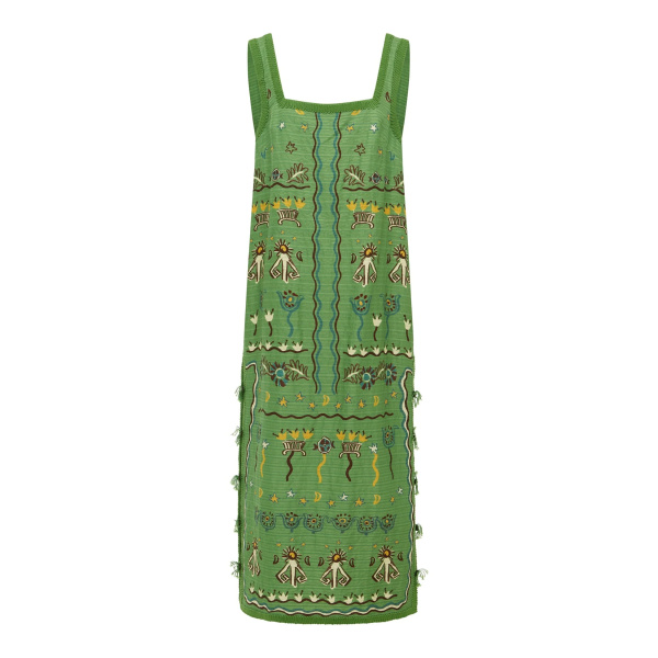 Alemais Sun Dancer Midi Dress Sustainable Dresses with Alemais print -  Luxury Handbags Australian Designer