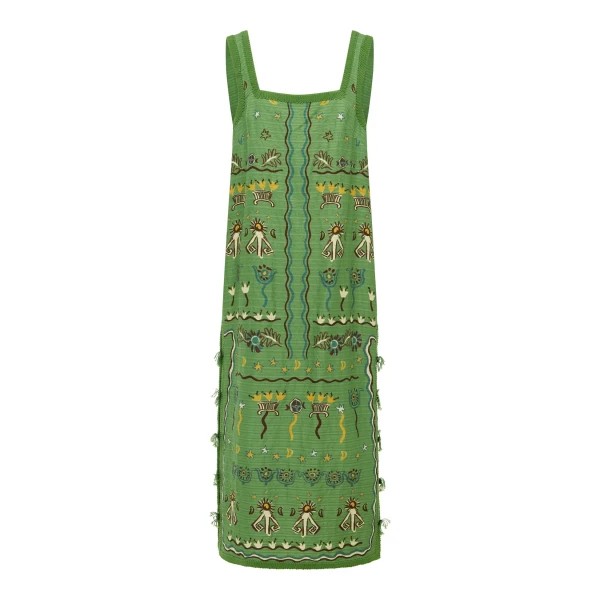 Alemais Sun Dancer Midi Dress Sustainable Dresses with Alemais print -  Luxury Handbags Australian Designer