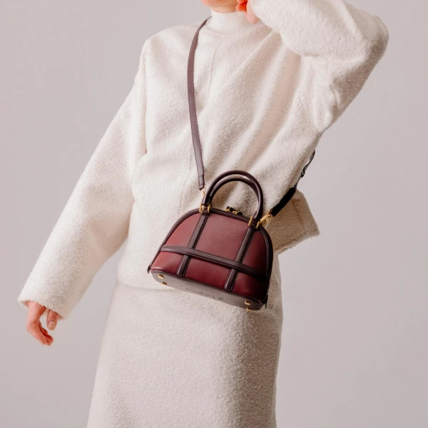 Mlouye 12 Mini - Navy Bag a Architectural Leather Handbag in Blue at  Luxury Handbags Luxury