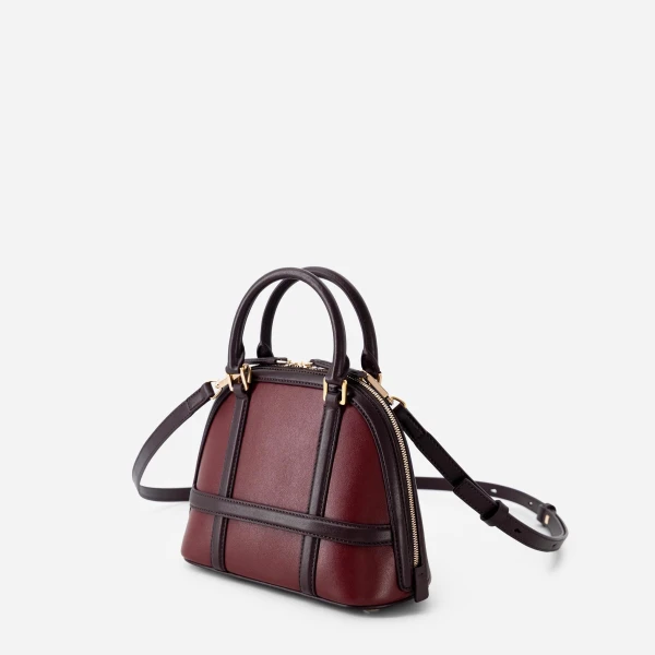 Mlouye 12 Mini - Bordeaux Bag a Architectural Leather Handbag in Red at  Luxury Handbags Luxury
