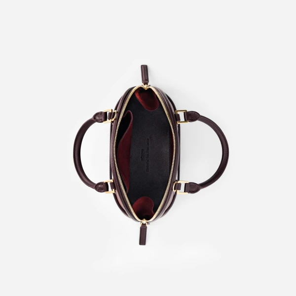 Mlouye 12 Mini - Bordeaux Bag a Architectural Leather Handbag in Red at  Luxury Handbags Luxury
