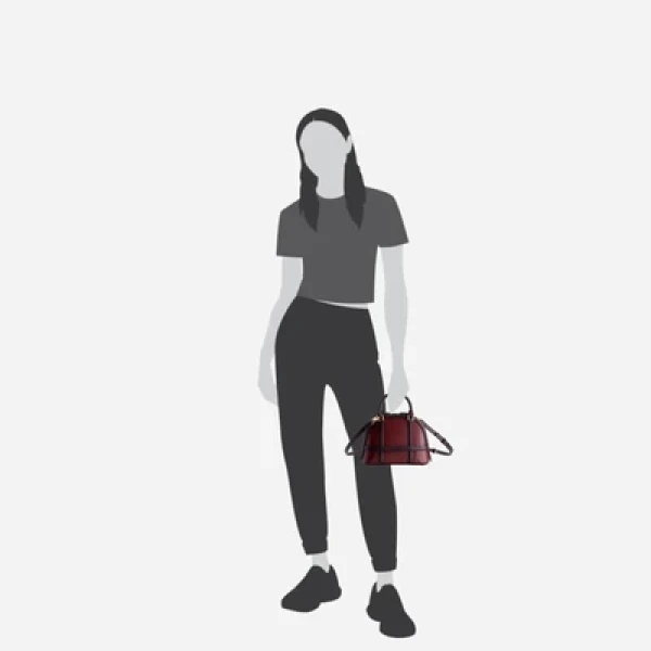 Mlouye 12 Mini - Bordeaux Bag a Architectural Leather Handbag in Red at  Luxury Handbags Luxury