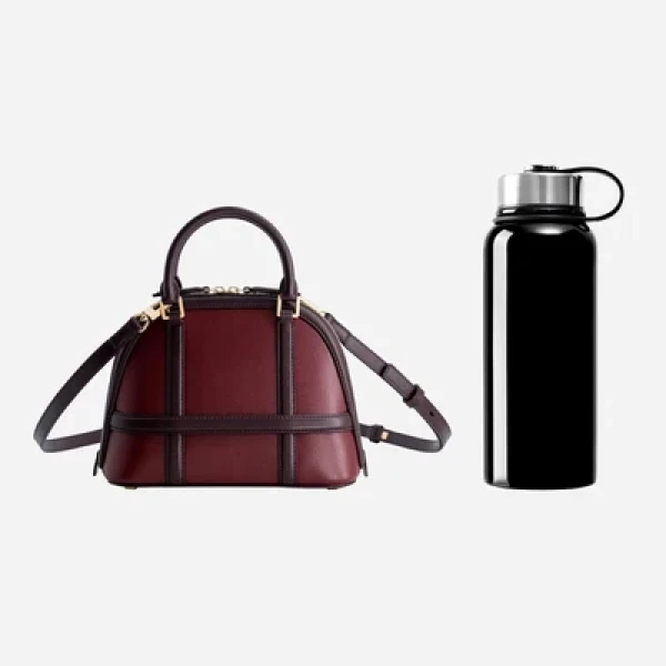 Mlouye 12 Mini - Bordeaux Bag a Architectural Leather Handbag in Red at  Luxury Handbags Luxury