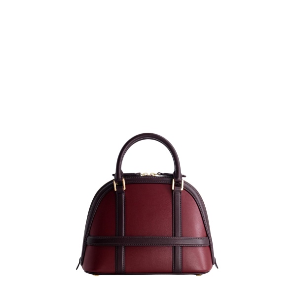 Mlouye 12 Mini - Bordeaux Bag a Architectural Leather Handbag in Red at  Luxury Handbags Luxury