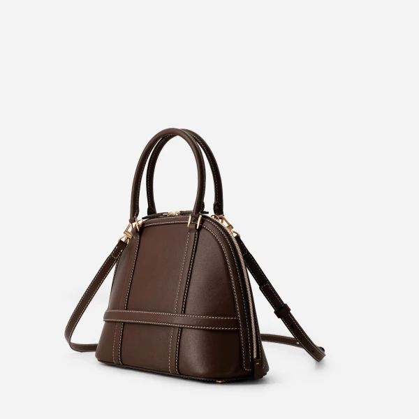 Mlouye Mini Flex Bag - Patent Bordeaux Bag a Architectural Leather Handbag in Red at  Luxury Handbags Luxury