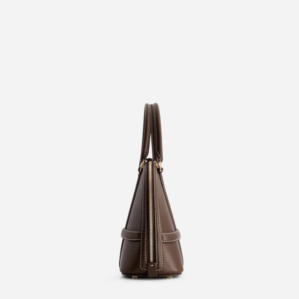 Mlouye Mini Flex Bag - Patent Bordeaux Bag a Architectural Leather Handbag in Red at  Luxury Handbags Luxury