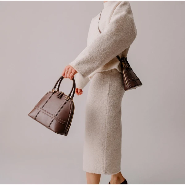 Mlouye Mini Flex Bag - Patent Bordeaux Bag a Architectural Leather Handbag in Red at  Luxury Handbags Luxury