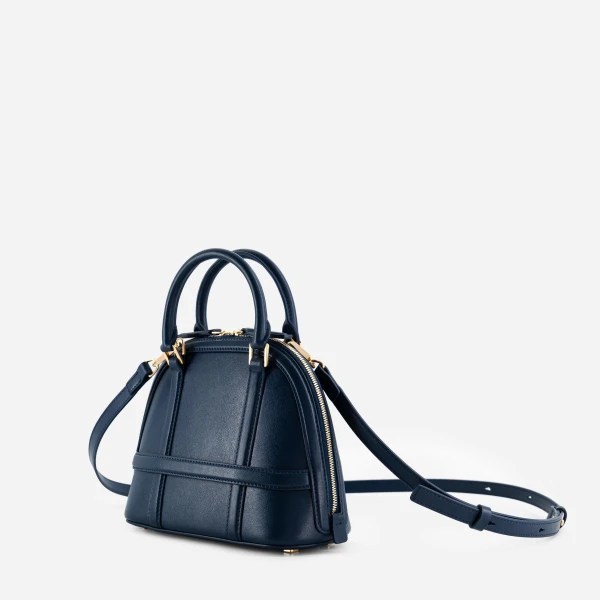 Mlouye 12 Mini - Navy Bag a Architectural Leather Handbag in Blue at  Luxury Handbags Luxury