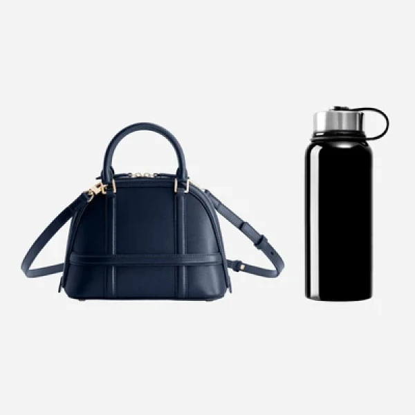 Mlouye 12 Mini - Navy Bag a Architectural Leather Handbag in Blue at  Luxury Handbags Luxury