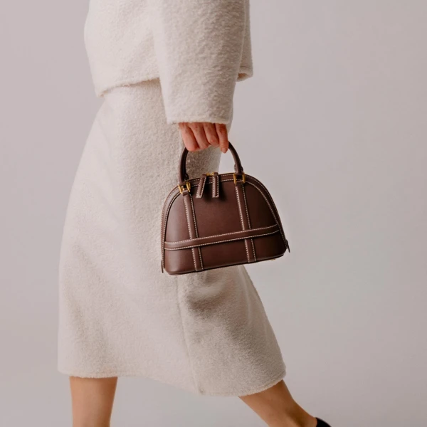 Mlouye 12 Mini - Suede Gummy Bag a Architectural Leather Handbag in Multicolour at  Luxury Handbags Luxury
