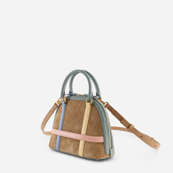 Mlouye 12 Mini - Suede Gummy Bag a Architectural Leather Handbag in Multicolour at  Luxury Handbags Luxury