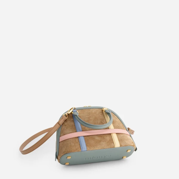 Mlouye 12 Mini - Suede Gummy Bag a Architectural Leather Handbag in Multicolour at  Luxury Handbags Luxury