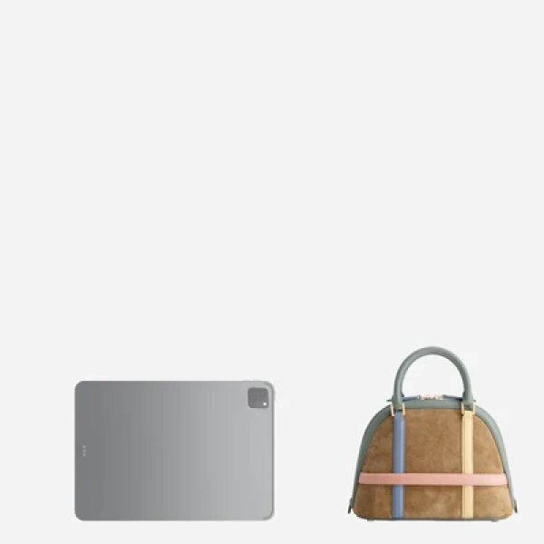 Mlouye 12 Mini - Suede Gummy Bag a Architectural Leather Handbag in Multicolour at  Luxury Handbags Luxury