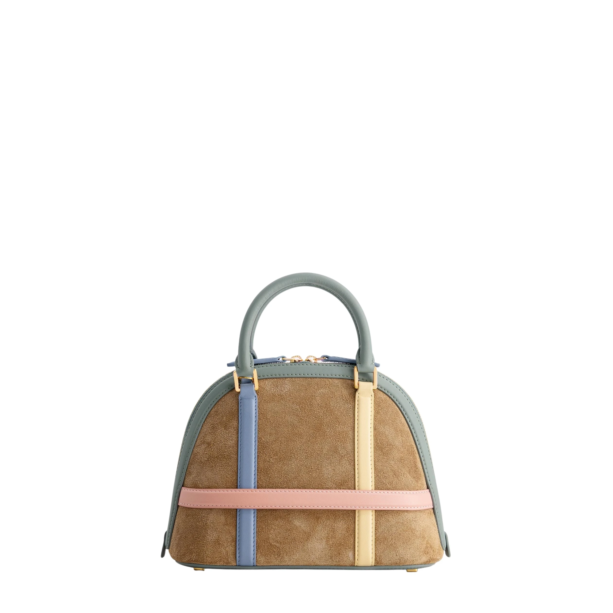 mlouye-12-Mini-Suede-Gummy-Bags80418_nobg Mlouye 12 Mini - Suede Gummy Bag a Architectural Leather Handbag in Multicolour at Luxury Handbags Luxury