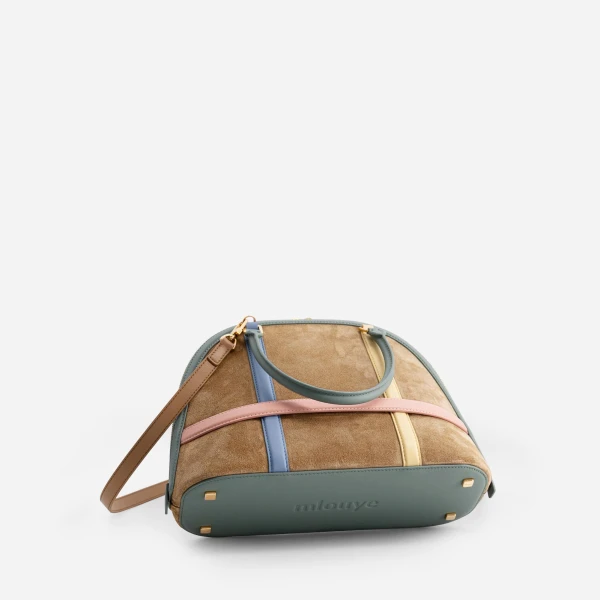 Mlouye 12 - Suede Gummy Bag a Architectural Leather Handbag in Multicolour at  Luxury Handbags Luxury