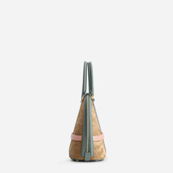 Mlouye 12 - Suede Gummy Bag a Architectural Leather Handbag in Multicolour at  Luxury Handbags Luxury