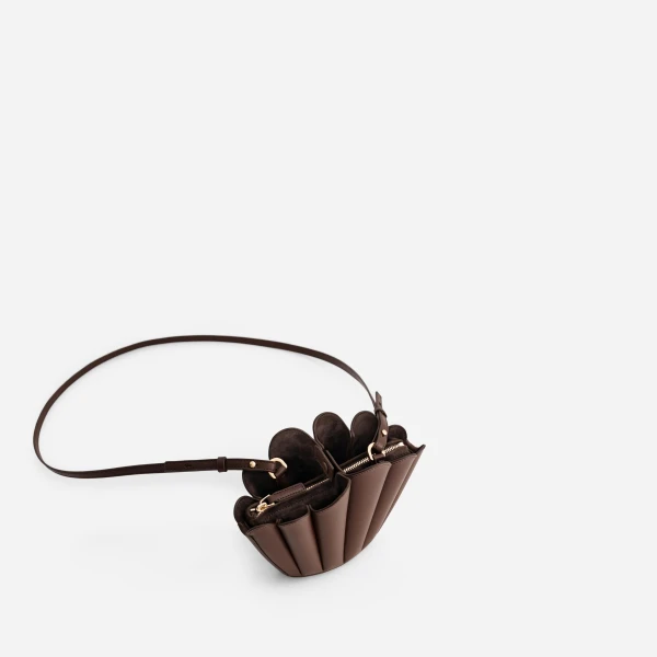 Mlouye Micro Seashell - Espresso Bag a Architectural Leather Handbag in Brown at  Luxury Handbags Luxury
