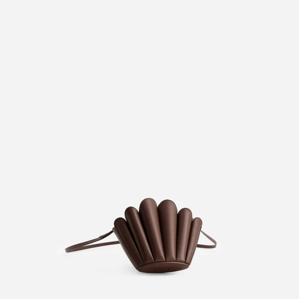 Mlouye Micro Seashell - Espresso Bag a Architectural Leather Handbag in Brown at  Luxury Handbags Luxury