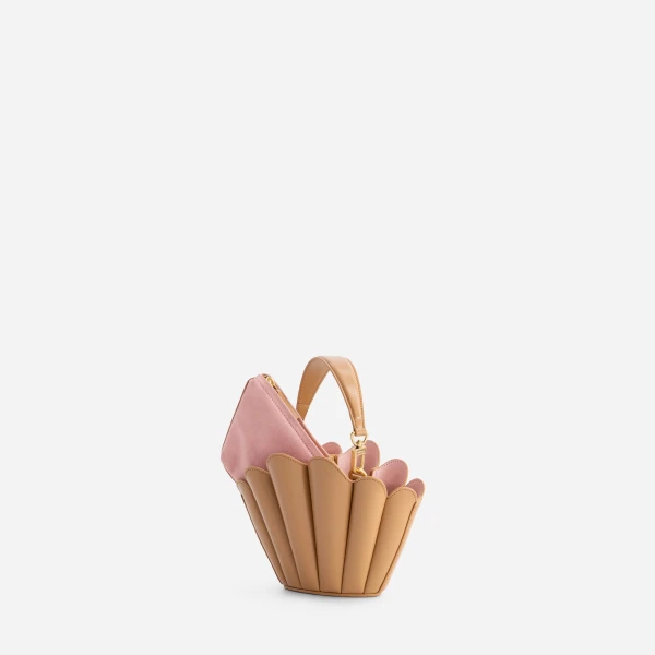 Mlouye Micro Seashell - Latte Bag a Architectural Leather Handbag in Brown at  Luxury Handbags Luxury