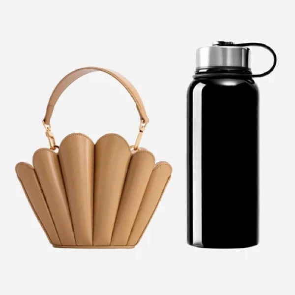 Mlouye Micro Seashell - Latte Bag a Architectural Leather Handbag in Brown at  Luxury Handbags Luxury